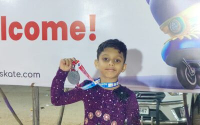 Avyansh Gudala of Grade 3 at 62nd National Roller Skating competition 2024